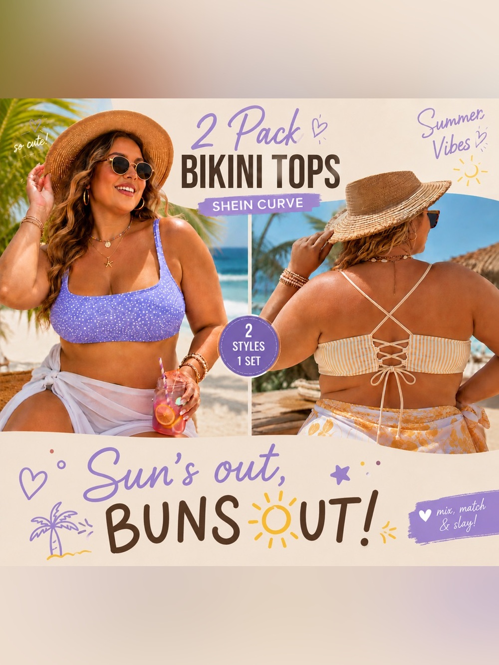 Bundle of 2 Bikini Tops EUC